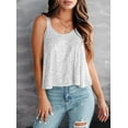 thumbnail image 3 of Women'S Sequin Tank Top Sleeveless Camisole Vest Tank Tops Shining Shirts Silver M, 3 of 5