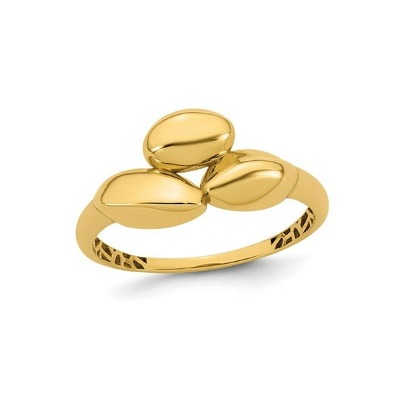 Gem & Harmony 14K Yellow Gold Polished Tri-Dome Ring for Women
