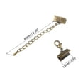 thumbnail image 2 of Unique Bargains 20Sets Ribbon Crimp Clamp Ends with Lobster Claw Clasps & Chain 13mm Bronze Tone, 2 of 7