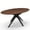 Black and Walnut, variant on Pemberly Row Contemporary Scandinavian Oval Dining Table in Natural Oak