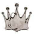 thumbnail image 2 of Royal Crown Belt Buckle Bling Bride Silver Metal Princess Fashion Gift Costume, 2 of 3