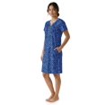 thumbnail image 3 of Aria Women’s Short Sleeve Split Neck Sweater Knit Nightgown, Sizes XS-5X, 3 of 6