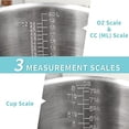 thumbnail image 2 of Measuring Cup, [Upgraded, 3 Measurement Scales, Including Cup Scale, ML Scale, Ounce Scale],  Stainless Steel Measuring Cup with Marking with Handle, 64 Ounces (2.0 Liter, 8 Cup), 2 of 4