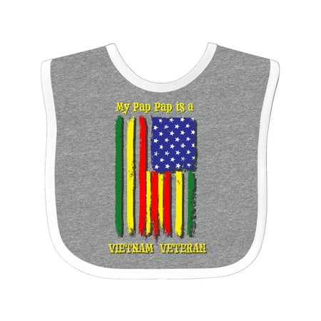 

Inktastic My Pap Pap is a Vietnam Veteran Gift Baby Boy or Baby Girl Bib