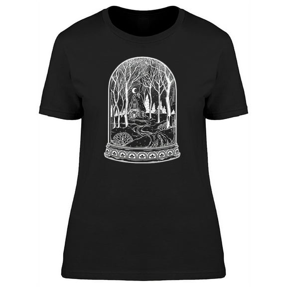 Glass Dome Jar Wood Cabin T-Shirt Women -Image by Shutterstock, Female x-Large