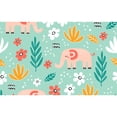 thumbnail image 5 of Rocae Elephant and Flowers for Durable Canvas Backpack Leisure Large Bag Travel Rucksack Multi-function Backpack Medium, 5 of 8