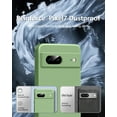 thumbnail image 4 of 3 in 1 for Google Pixel 7 Case, with 2 Pack Screen Protector, with Full Camera Cover Protection，Liquid Silicone Slim Shockproof Protective Phone Case [Microfiber Lining]… (Matcha Green)……, 4 of 12