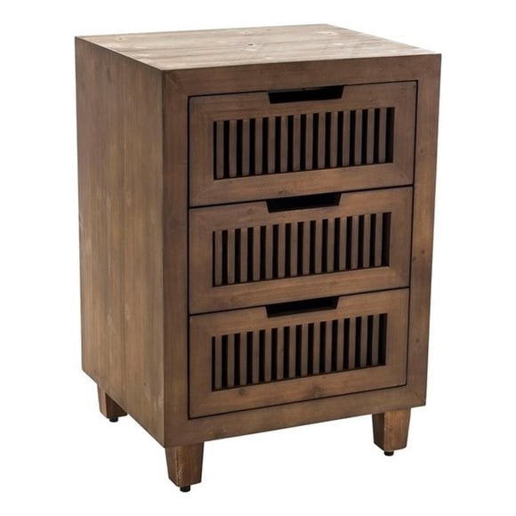 Finch Sawyer 3 Drawer Cabinet Brown