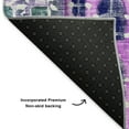 thumbnail image 3 of Addison Rugs Mayfield Washable Transitional Novelty Purple Rectangle Rug, 1'8" x 2'6", 3 of 5