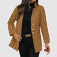 thumbnail image 3 of Ultrave Women's Trench Coats Casual Lapel Button Down Solid Fashion Jacket with Pocket, 3 of 6