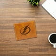 thumbnail image 4 of Hockey Rico Industries Tampa Bay Lightning Brown Laser Engraved Trifold Laser Engraved Tri-Fold Wallet - Men's Accessory, 4 of 6