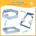 thumbnail image 3 of Light Blue Outdoor Sandbox with Canopy & Liner - 48” Square HDPE Play Sandpit for Backyard Fun, 3 of 7