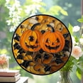 thumbnail image 2 of Stained Glass Window Hanging - Halloween Decoration Evil Pumpkin Monster Suncatcher for Door Garden Spooky Sun Catchers Gothic Decor Horror Gifts for Women Men Friend Boy Girl,, 2 of 6