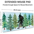 thumbnail image 2 of Extended Mouse Pad, XXL Gaming Mouse Pads, Large Big Mousepad Laptop Computer Keyboard Mat Desk Pad with Non-Slip Base Stitched Edge for Gaming Office, 35.4 x 15.7 inch, Watercolor Sasquatch, 2 of 6