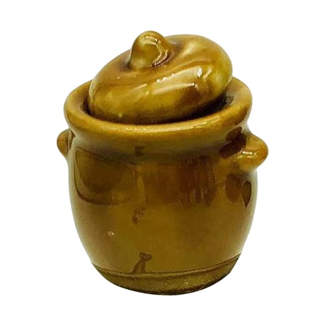 Utensilios de cocina para casa de muñecas a escala 1/12, juego de cocina, accesorios de cocina para casa de muñecas Cafetera De Cerámica