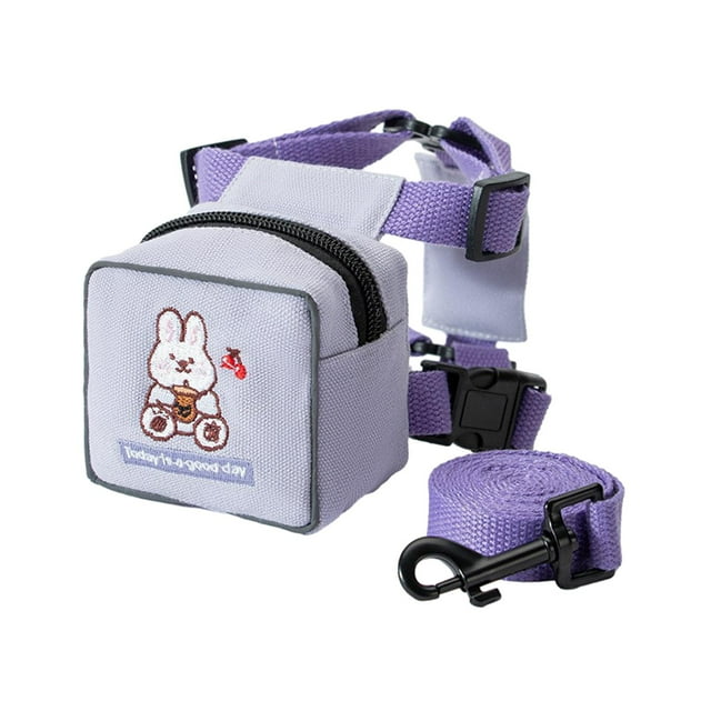 Arnés encantador de la mochila del perro, mochila de los bocados de los perros, portador del mismo del animal doméstico de la mochila del arnés , Violeta S