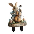 thumbnail image 3 of Estaca de de Pascua Conejos Letrero de Pascua para jardín Estaca decorativa de Decoración de Pascua para jardín exterior Puerta de Estilo A, 3 of 8