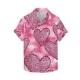 thumbnail image 4 of Xcmzpl Mens Valentine's Day Shirt Big and Tall Hawaiian Button Down Short Sleeves Shirts Lightweight Summer Holiday T Shirts, 4 of 5