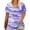 Purple, variant on YOTAMI Womens Short Sleeve Graphic Tees V-Neck Plus Size Summer Tops Print Loose Casual Blouses Blue
