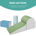 thumbnail image 2 of Best Choice Products 5-Piece Kids Climb &amp; Crawl Soft Foam Block Activity Play Structures for Child Development, Color Coordination, Motor Skills - Earth Tone, 2 of 7