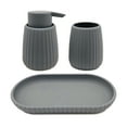 thumbnail image 7 of Mainstays Rubberized Plastic Ribbed Toothbrush Holder, Grey, 7 of 7