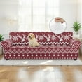thumbnail image 4 of XYZCANDO Christmas Reindeer Sofa Slipcover Cartoon 1-Piece Couch Cover High Stretch Furniture Protection for Loveseat in Living Room for Kids, Pets, 4 of 6