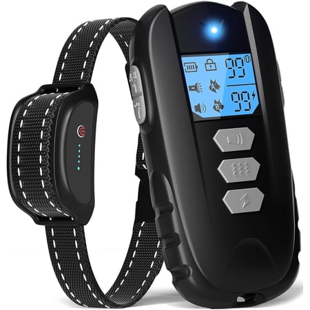 Dog Training Collar with Remote - Shock Collar for Dogs Waterproof Electric Collar with Flashlight Beep Vibration Shock Modes Rechargeable Dog Shock Collar for Small Medium Large Dogs