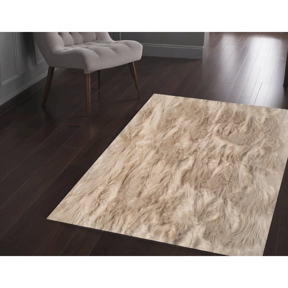3' X 5' Taupe Non Skid Area Rug