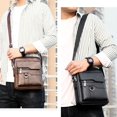 thumbnail image 4 of Bxaolu Shoulder Bag for Men Crossbody Bags Leather Sling Bag Messenger Bags with Multi-Pockets Outdoor Business Handbag,Black, 4 of 5