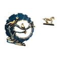 thumbnail image 5 of Figurine Knick Knack Horse Sculpture Resin Compact Size for Newlyweds Home Office Desk Mantel Display, 5 of 8