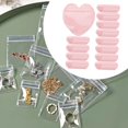 thumbnail image 1 of Bolsas de joyería en forma de corazón Bolsas de joyería transparentes para anillos Pendientes Cumpleaños 300 Uds., 1 of 8
