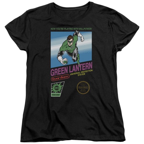 Green Lantern Box Art S/S Women's T-Shirt Black