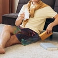 thumbnail image 2 of Daiia Rainbow Scales Fantasy Dragon Mens Woven Stretch Pajama Short,Short Pajama Pants-XX-Large, 2 of 7