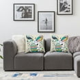 thumbnail image 2 of Pillows Set of 2 Pillows Green Cushion Case Welcome Linen Decorations for Sofa Couch Outdoor Indoor, 2 of 7