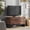 Brown, variant on Modern TV Stand for 26-40 Inch TVs, Wood Entertainment Center with Metal Base Storage Cabinets, Media TV Console for Living Room, Brown