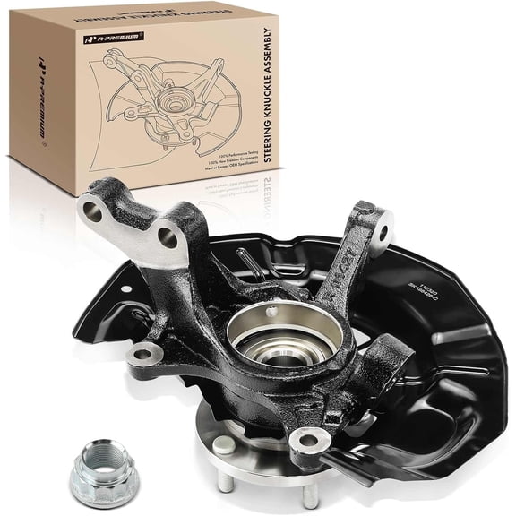 A-Premium Hub Bearing Steering Knuckle Assembly Compatible with Toyota Highlander 2006-2007 Lexus RX350 2007-2009 RX330 2004-2005 Front Passenger Side