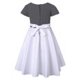 thumbnail image 2 of Richie House Girls White Black Pintuck Dotted Bow Polished Dress 11/12, 2 of 7
