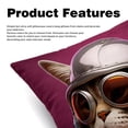 thumbnail image 2 of Cat Retro Chair Pillow Covers Set - Decorative Pillows Covers, Velvet Throw Pillow Cases with Unique Patterns for Home Decor, 16x16, 18x18, 20x20 Inches, 2 Pack - Great for Various Occasions., 2 of 6