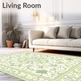 thumbnail image 2 of ODIKA 4'x6' Machine Washable Non-Slip Area Rug, Rustic with Floral Motifs High Traffic Rug, Ivory, 63437, 2 of 7