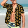 thumbnail image 5 of Lsque Maple Leaves With Leopard pattern Hawaiian Shirt for Men, Unisex Summer Beach Casual Short Sleeve Button Down Shirts-X-Large, 5 of 9