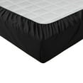 thumbnail image 3 of The Great American Store- 15 Inch Deep Pocket RV Camper Sheet Set 28 X 75 Solid Black - 1800 Series Brushed Microfiber - For RV- Trucks, Campers, Airstream, Bus, Boat and Motorhomes, 3 of 5