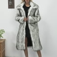 thumbnail image 4 of Uaswgudfs Women's Faux Fur Long Coat, Winter Warm Solid Color Luxury Fashion Outerwear - Stylish Jacket Silver 4XL, 4 of 7