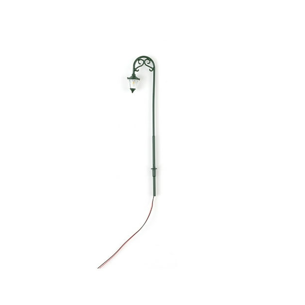 Yuarrent Modelo de lámpara de vía férrea, musgo, micropaisaje, LED para exteriores, poste de luz de Metal, patios, luz de pista, artesanías, Artesanía Verde (blanco cálido) Yuarrent HA066593-04