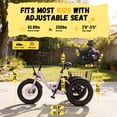 thumbnail image 2 of Electric Tricycle for Beginners – Folding 3-Wheel E-Bike with 16×3" Fat Tires, 500W Peak Motor, 302Wh Battery, Step-Through Frame, 12.5 MPH, Pink with Lock, Phone Bag & Mirror, 2 of 7