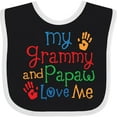 thumbnail image 3 of Inktastic Grammy and Papaw Love Me Grandchild Boys or Girls Baby Bib, 3 of 4