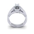 thumbnail image 3 of Not Enhanced 1.5ct Round Cut Diamond Prong Rope Cathedral Halo Bridal Ring Anniversary Wedding Band Solid 18K Gold FG VS2, 3 of 3