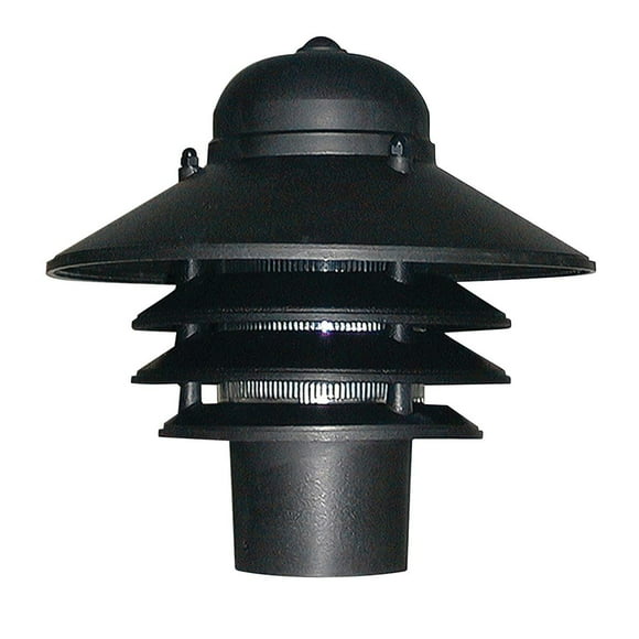 Solus S75TC-LE26C-BK Nautical Post Mount Walkway Light with 4000K Energy Star LED Lamp, Durable Acrylic Clear Lens, Fade & Rust Resistant, UL Listed, Fits 3" Diameter Posts, 10" H x 10 1/16" D, Black