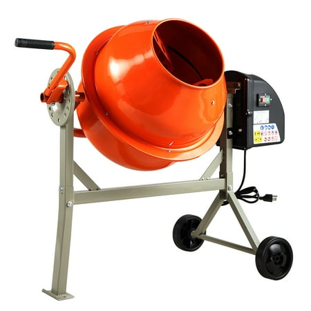 Jaxpety Portable Electric 2-1/5cuft Concrete Cement Mixer Barrow Machine Mixing