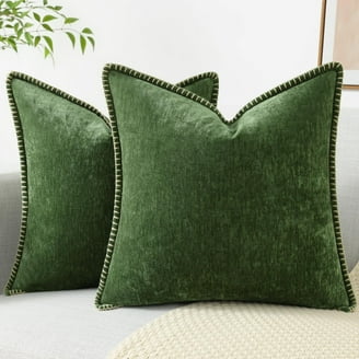 Ludlz 43x43cm Soft Plush Solid Color Throw Pillow Case Cushion