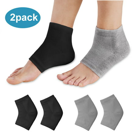 Moisturizing Open-toe Socks Breathable Socks Silicone Gel Heel Feet Care Sets for Dry Hard Cracked Skin, 2 (Best Way To Treat Cracked Feet)